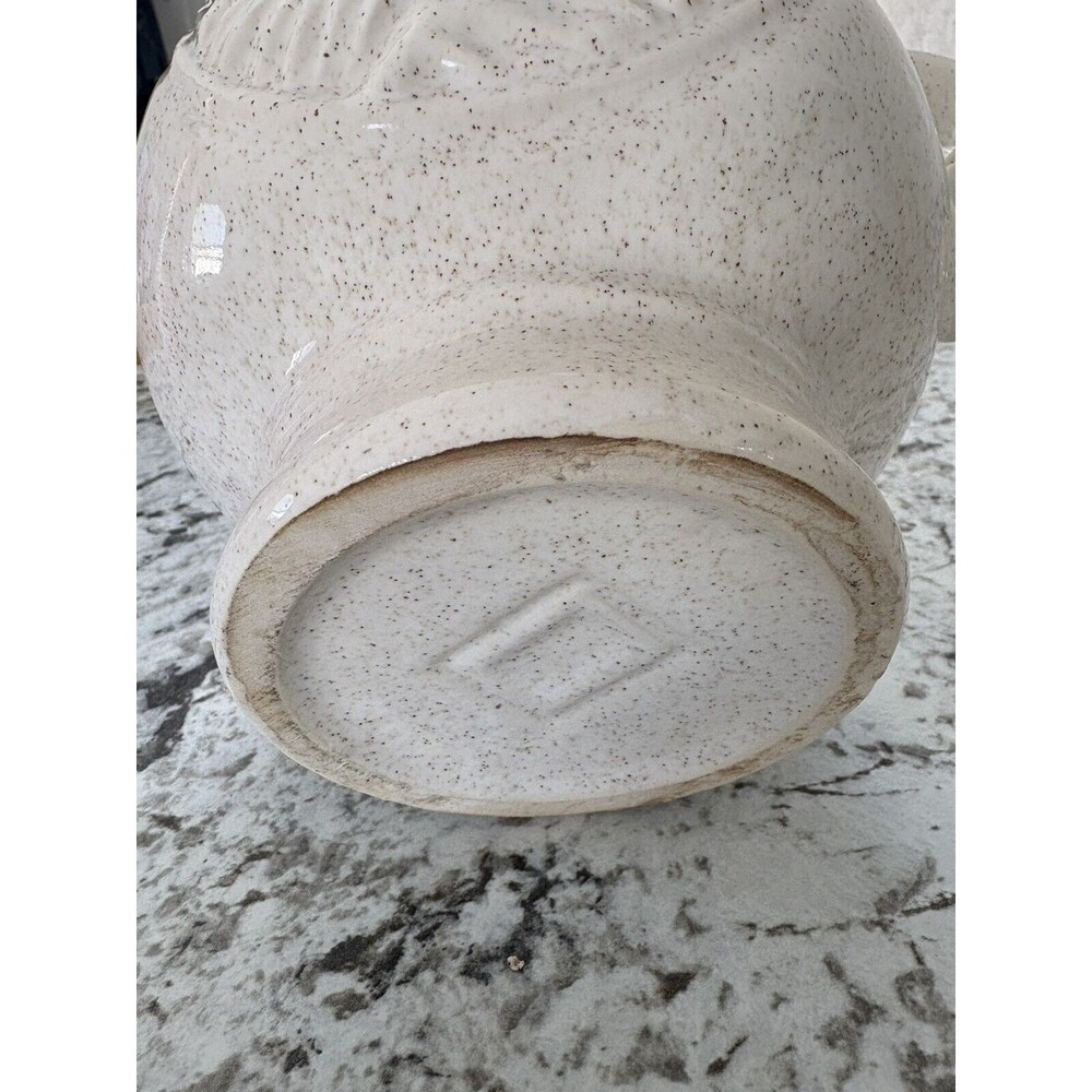 Vintage McCoy Pottery Turkey Pitcher Speckled Ivory, - Fall Decor - Picture 7 of 7